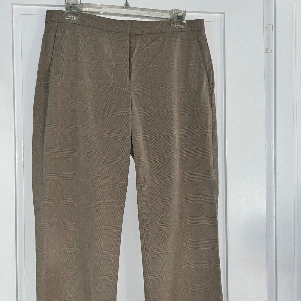 DKNY City Plaid Straight Leg Pants 6